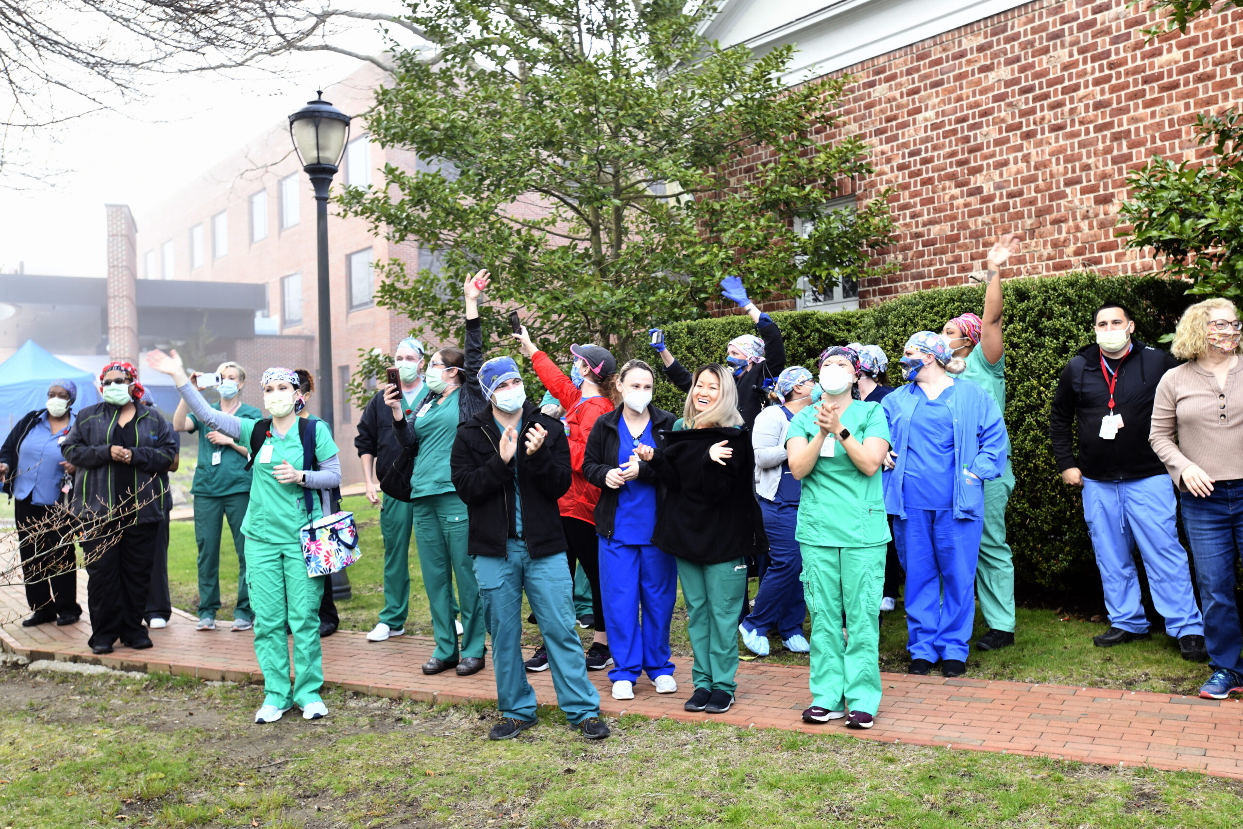 WLNG visited Stony Brook Southampton Hospital in May of 2020 to thank healthcare workers during the pandemic.  DANA SHAW