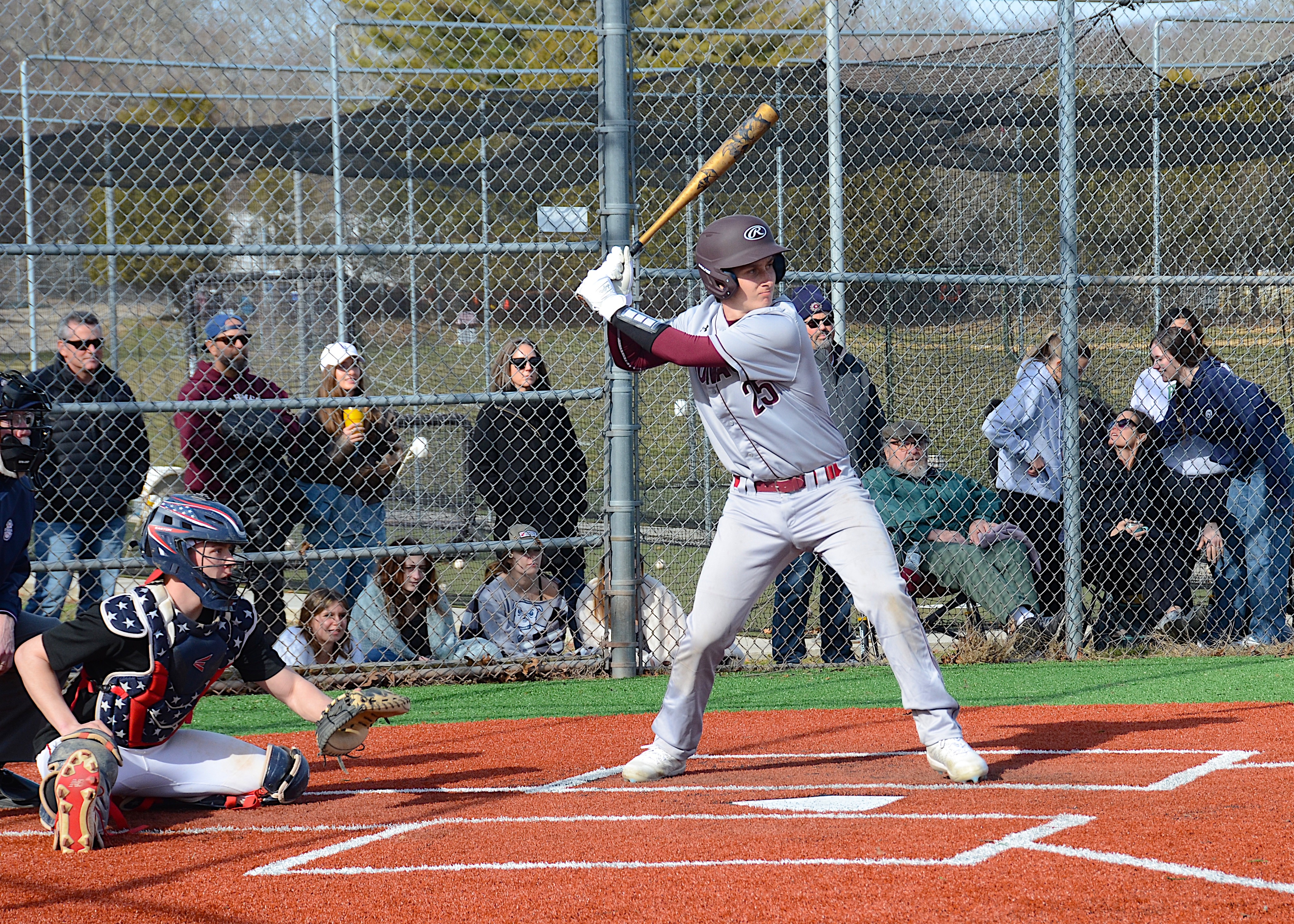 Nico Horan-Puglia at the plate for East Hampton. KYRIL BROMLEY