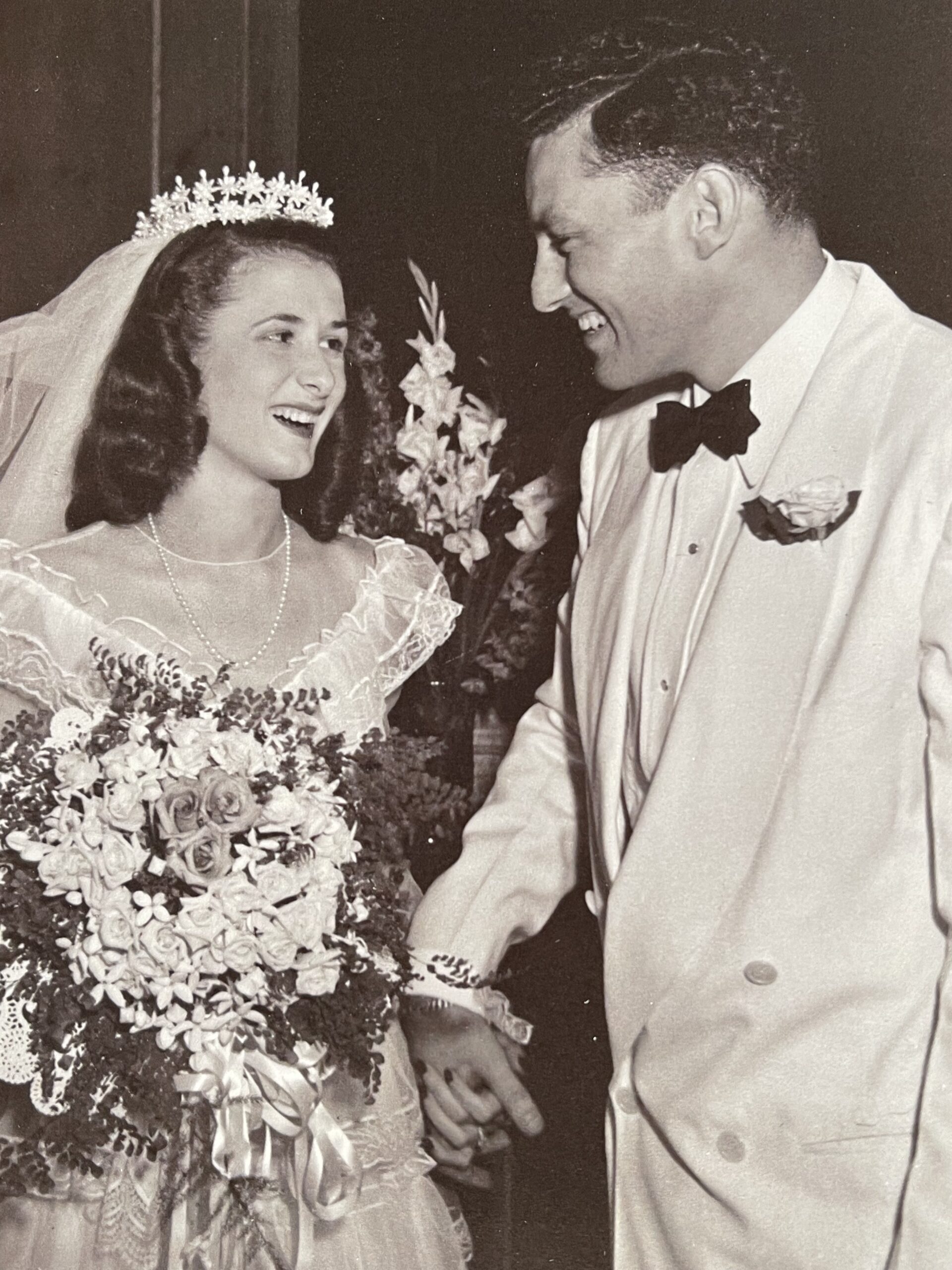 Raemary and John Duryea on their wedding day in 1947. COURTESY LISA DURYEA THAYER