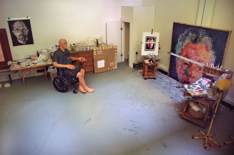 Chuck Close studio by Joe Fig. 