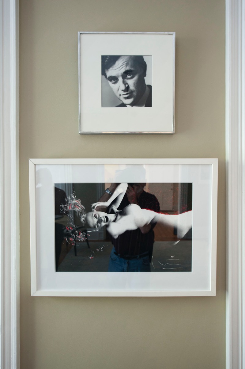 A portrait of Bert Stern from 1962 by Irving Penn hangs above one of Stern's own photos of his wife, XXXXXXXX