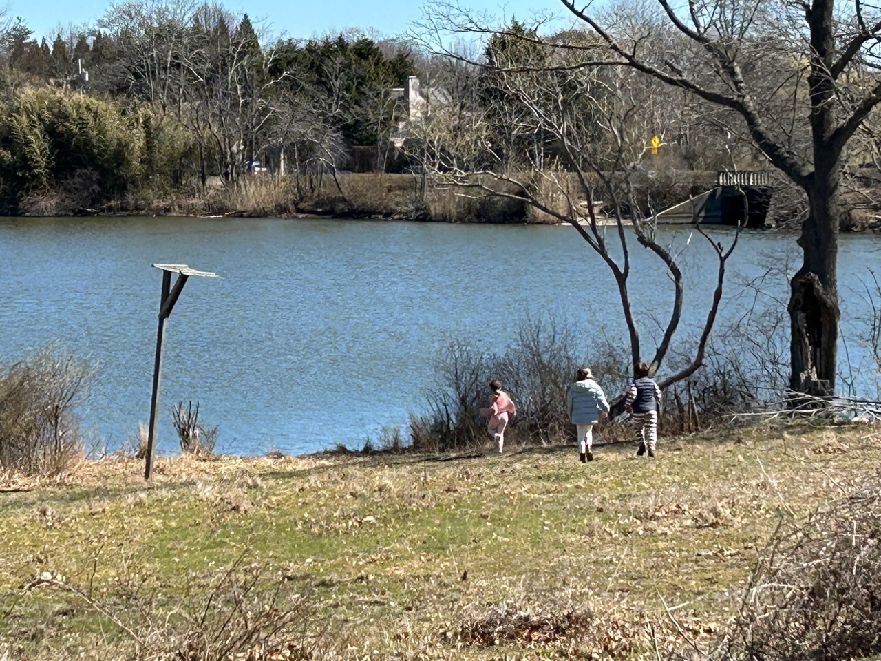 Work is progressing at a planned public park at the gateway to Water Mill.   KITTY MERRILL