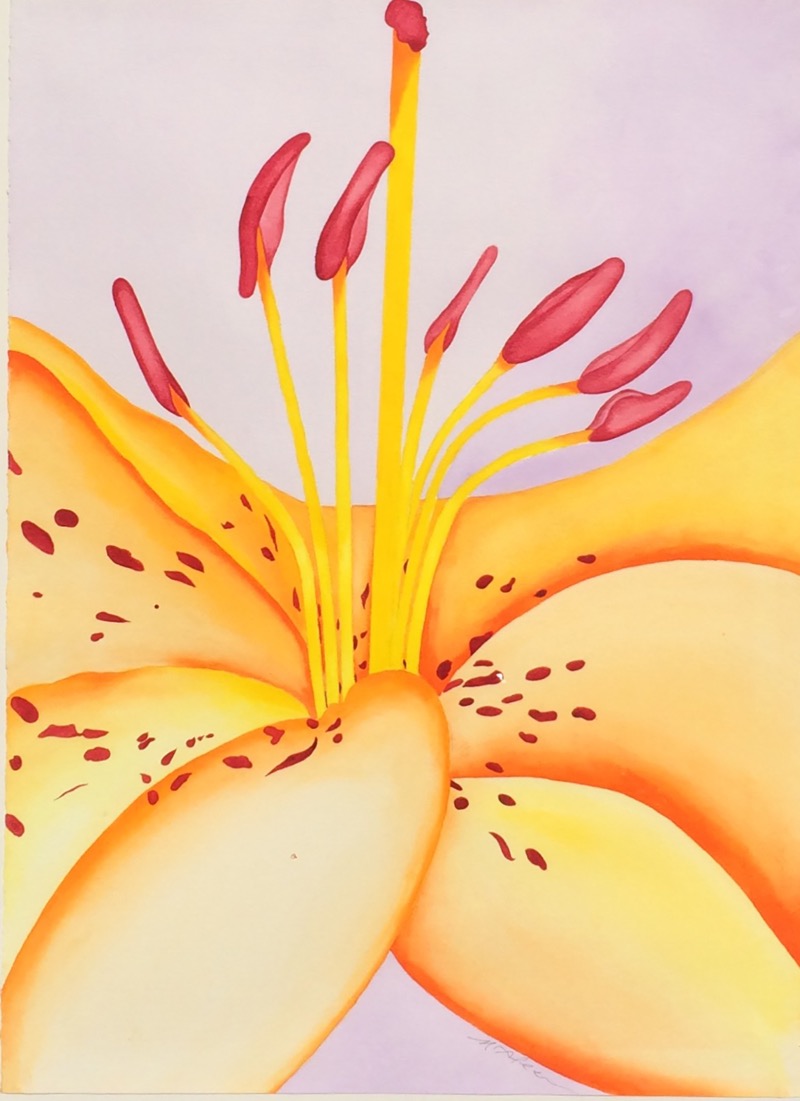 Martha McAleer - Day Lily - 42 x 50 - Acrylic