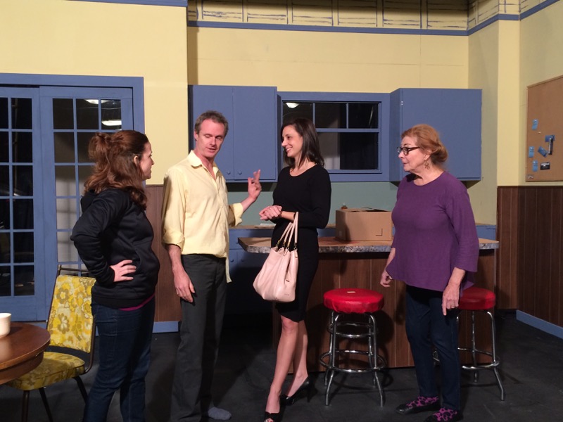 Mary McGloin, John Carlin, Rebecca Edana and Diana Marbury in rehearsal for 