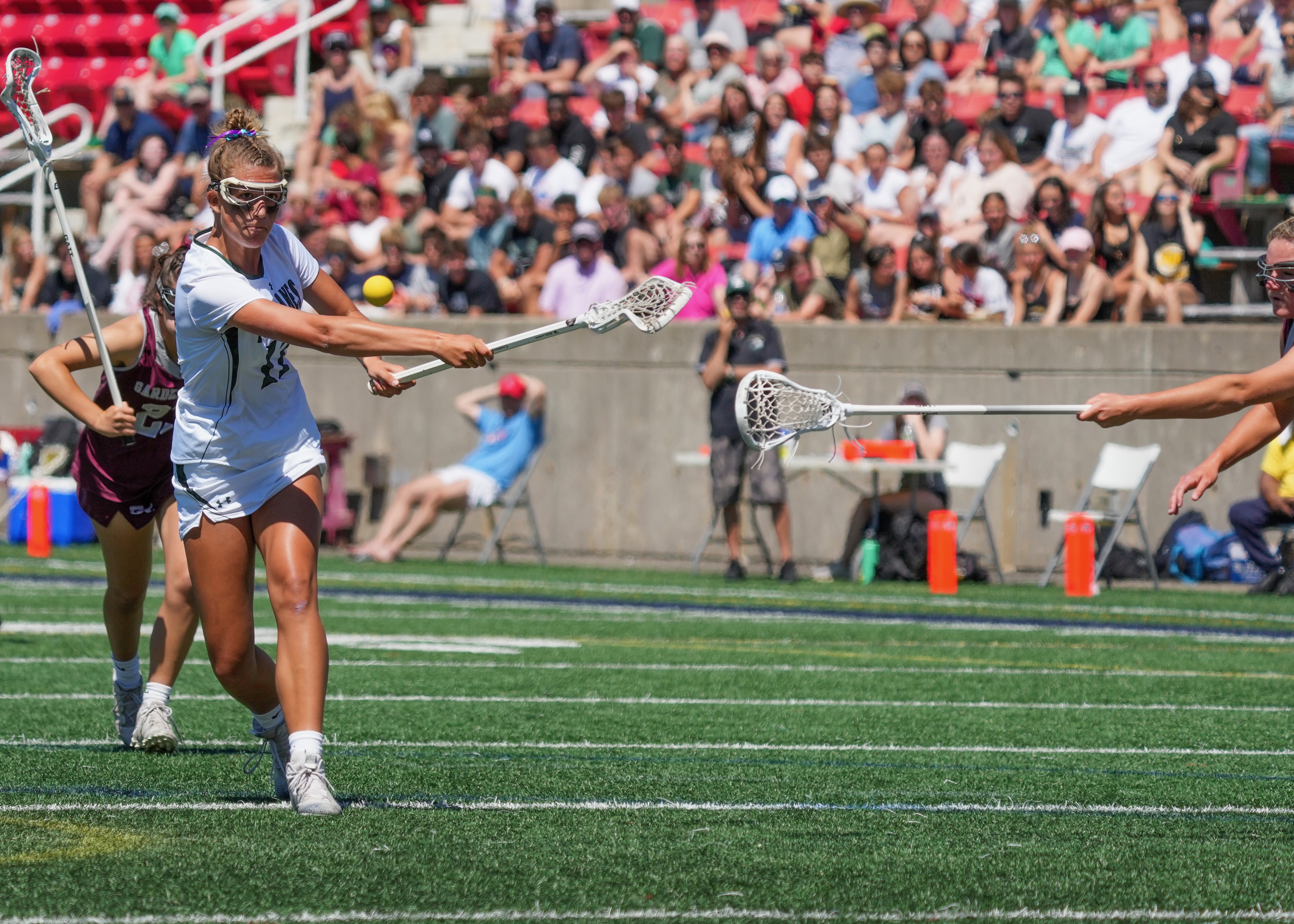 Sophomore attack Reese King shoots the ball during last year's Class B Long Island championship win. RON ESPOSITO