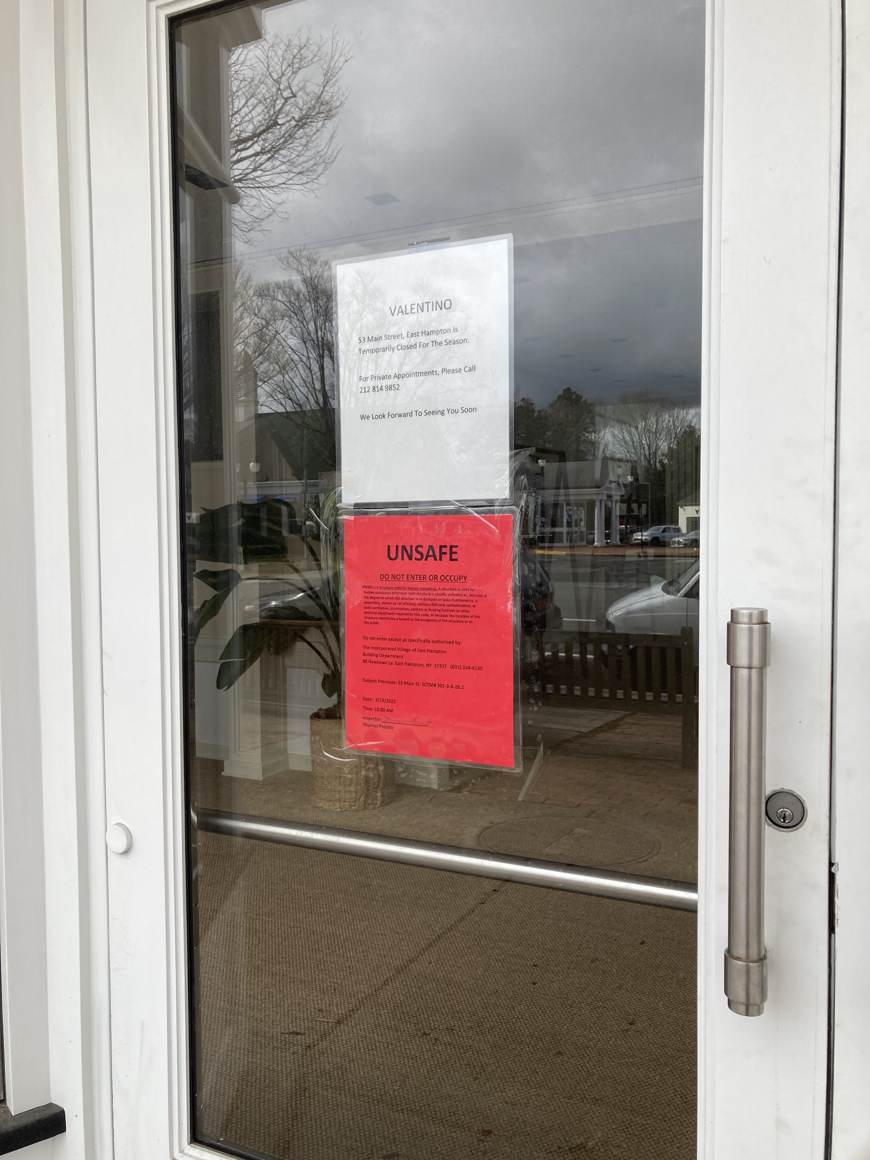 Safety inspectors have ordered workers to vacate the building at 53 Main Street in East Hampton Village over concerns that a flood last month could have undermined its foundation and pose a safety hazard, putting on hold efforts to restore the stores in the building that were forced to close after the flood destroyed hundreds of thousands of dollars of inventory and artwork. 
KYRIL BROMLEY