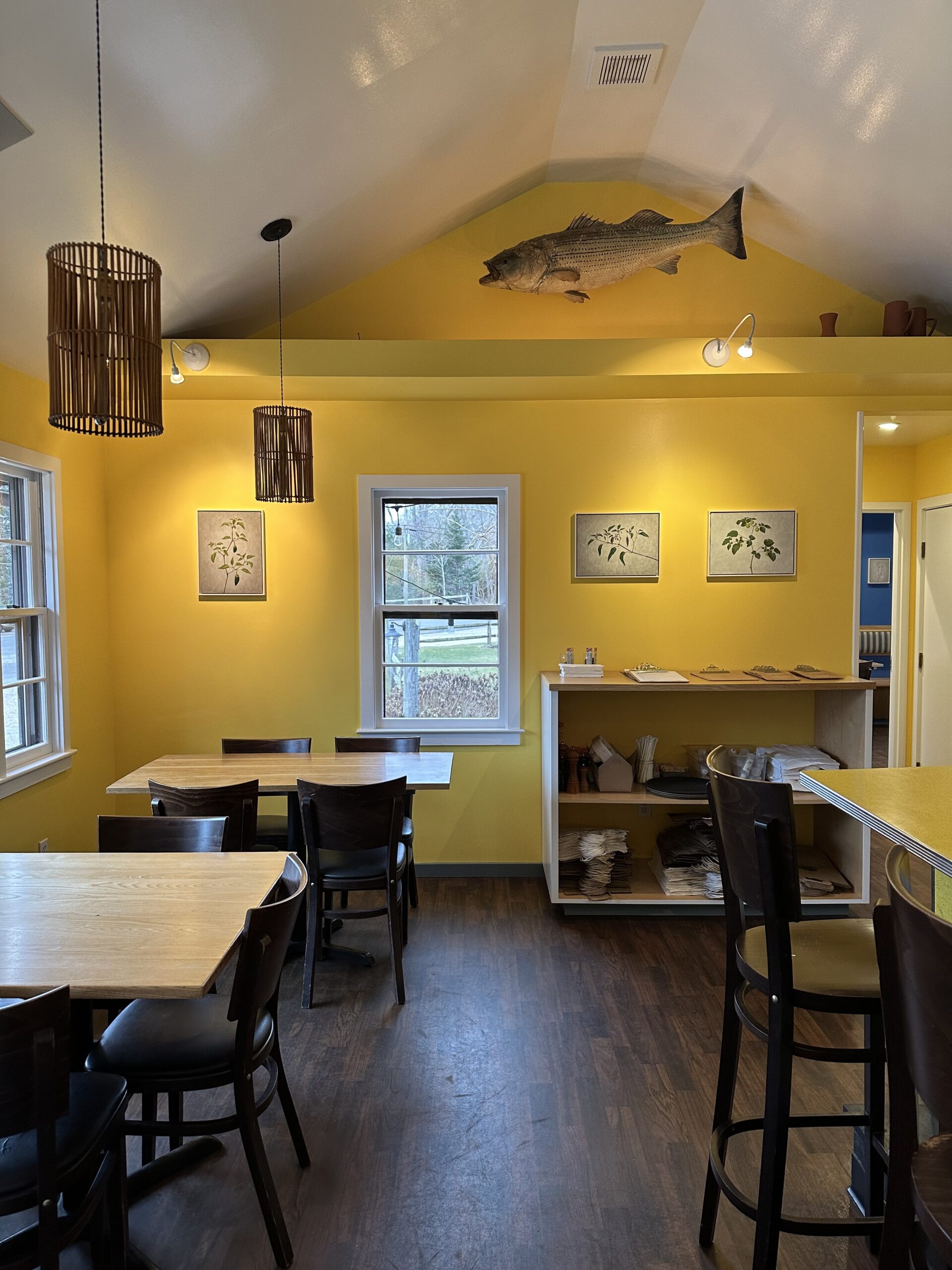 The art of Piper Bangs on view at Estia's Little Kitchen. COURTESY THE WATERMILL CENTER