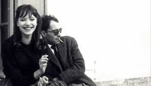 Anna Karina and Jean-Luc Godard.