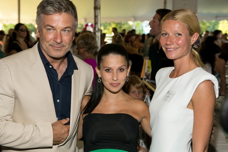 Alec and Hilaria Baldwin with Gwyneth Paltrow at East Hampton Library’s Authors Night.