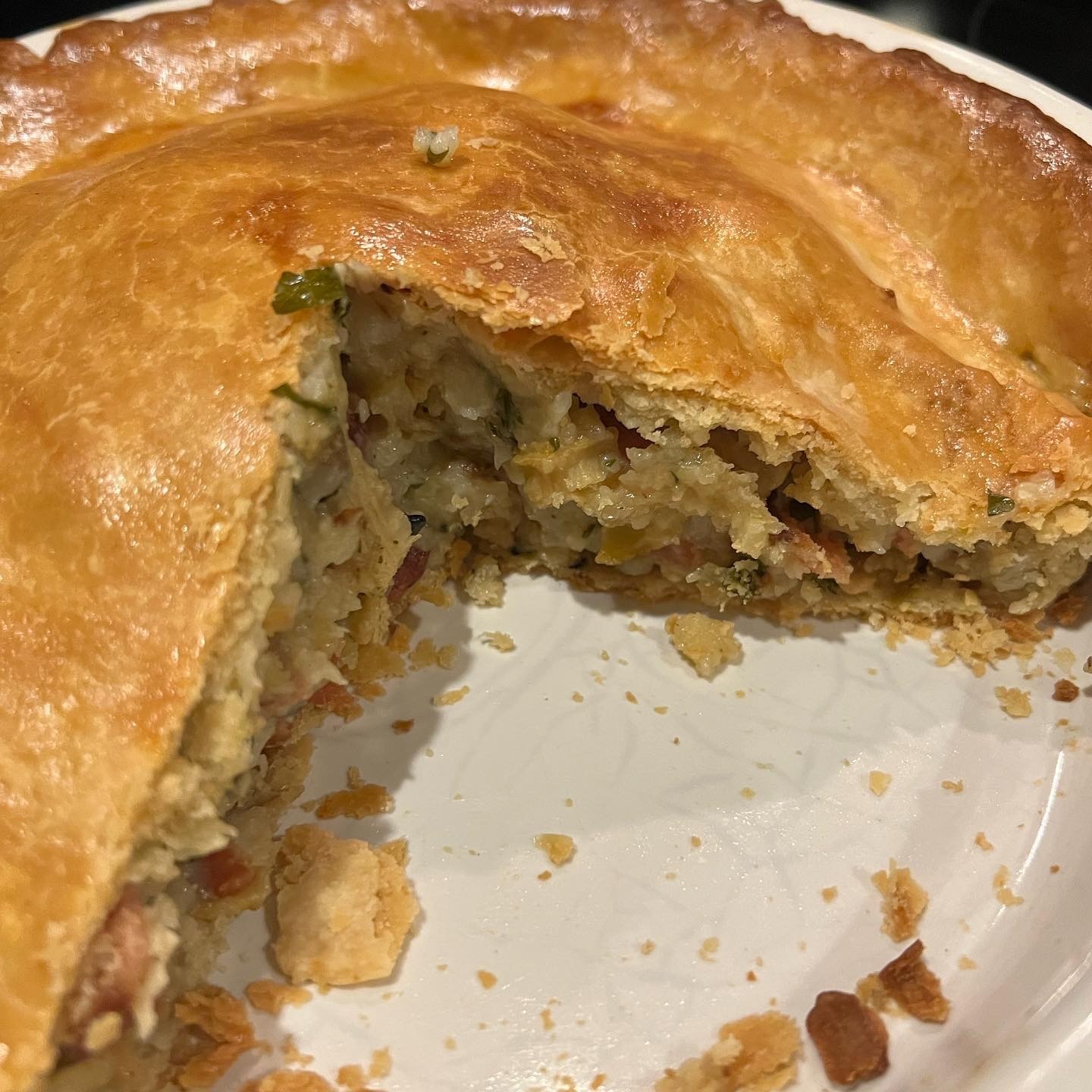 A hearty clam pie.