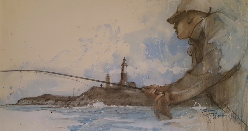 “Fly Fishing off The Point” by Savio Mizzi. 