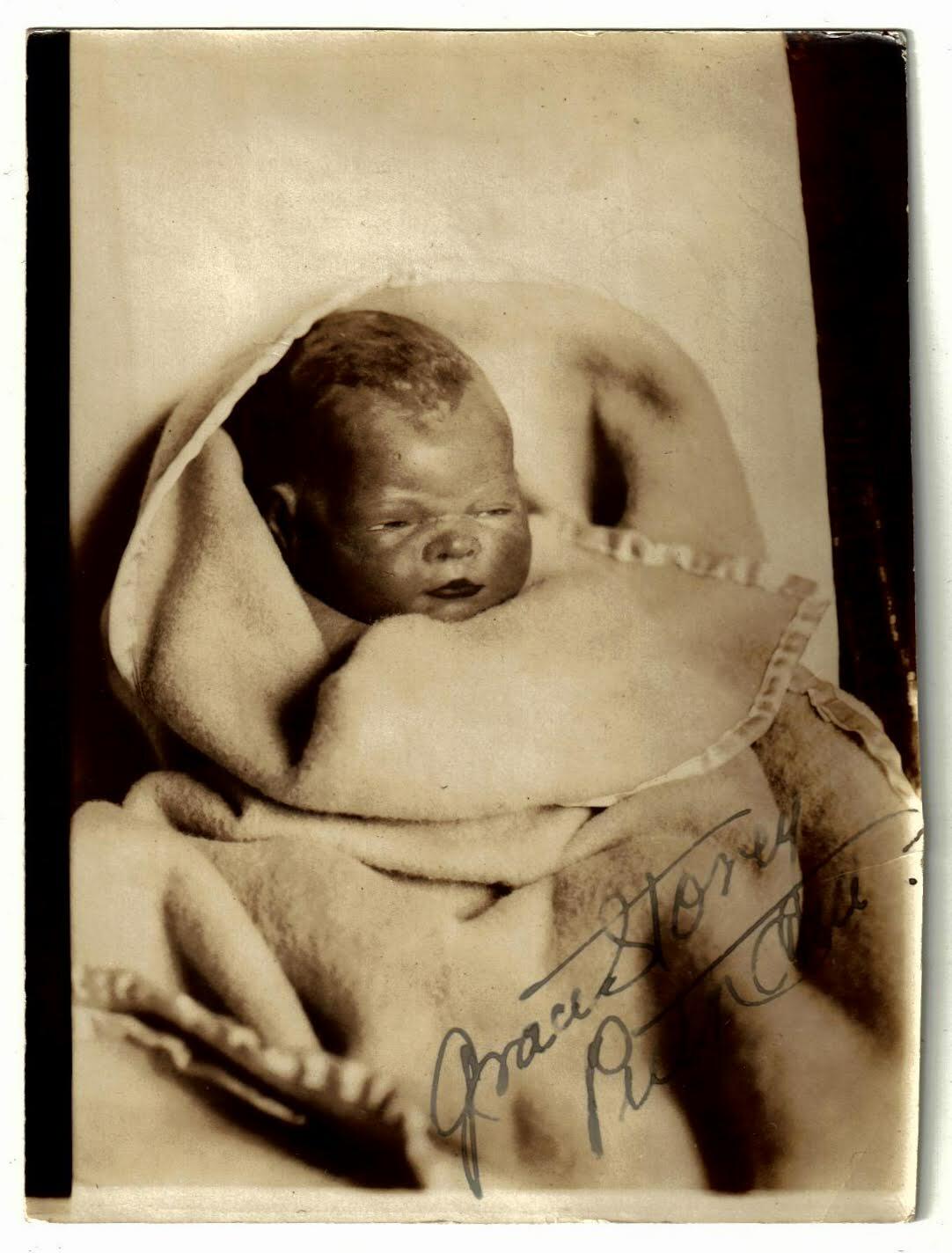 A photo of the original wax model of the Bye-Lo Baby doll. COURTESY JODI M. ALTENDORF