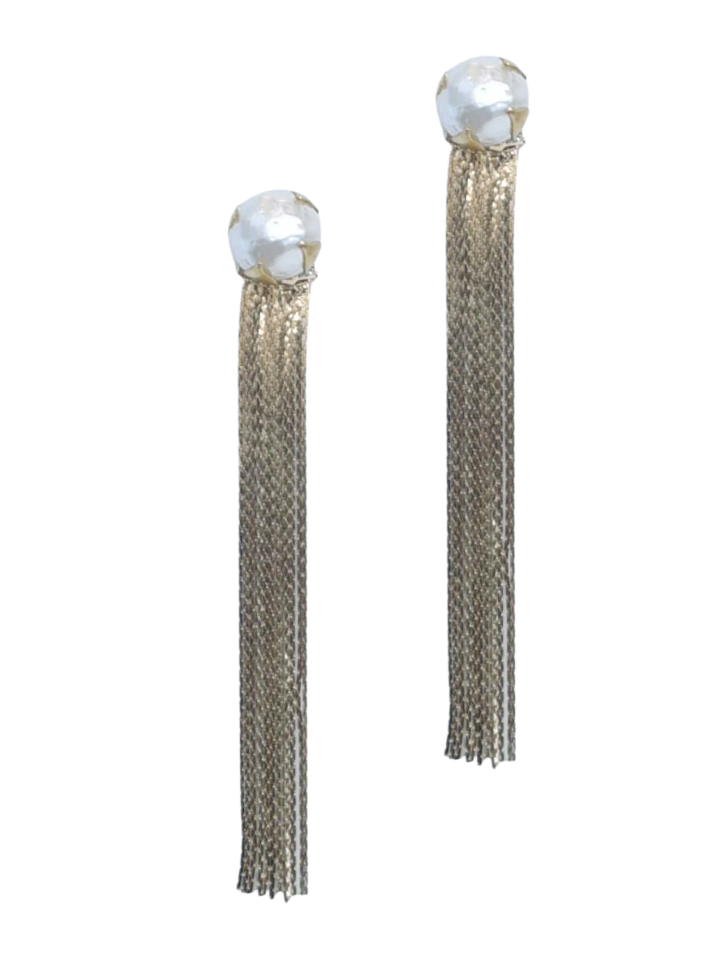 Monshiro Pearl Fringe Earrings, $250; joeywolffer.com