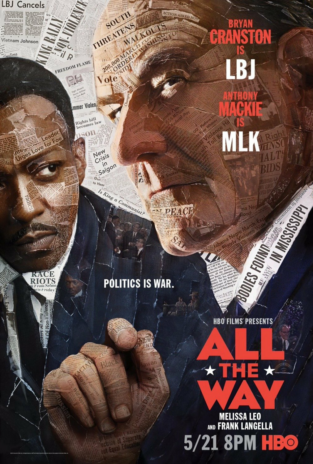 Poster for the 2016 film “All the Way” based on Robert Schenkkan's play of the same name.