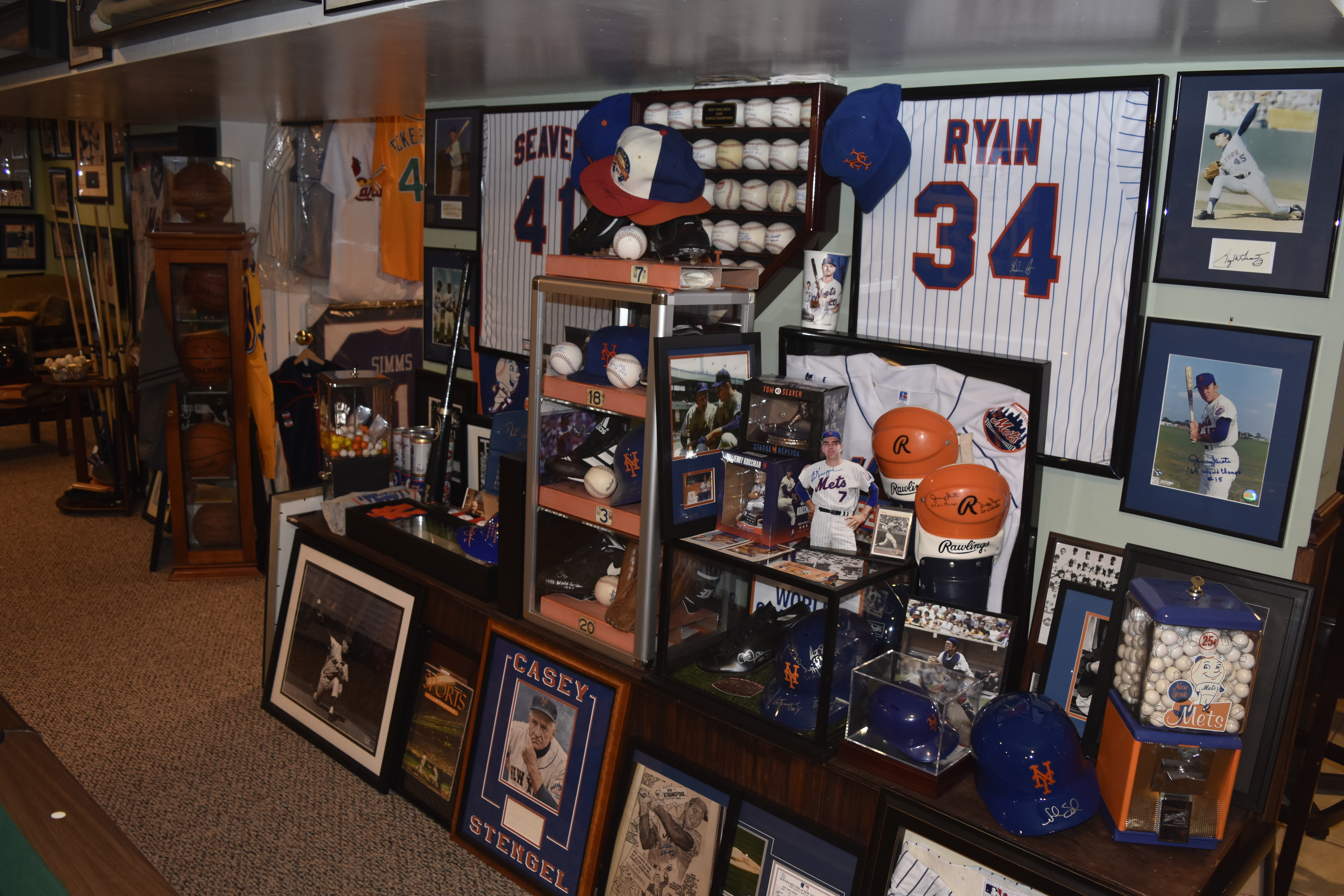 A wall dedicated mostly to the 1969 World Champion New York Mets.  DREW BUDD