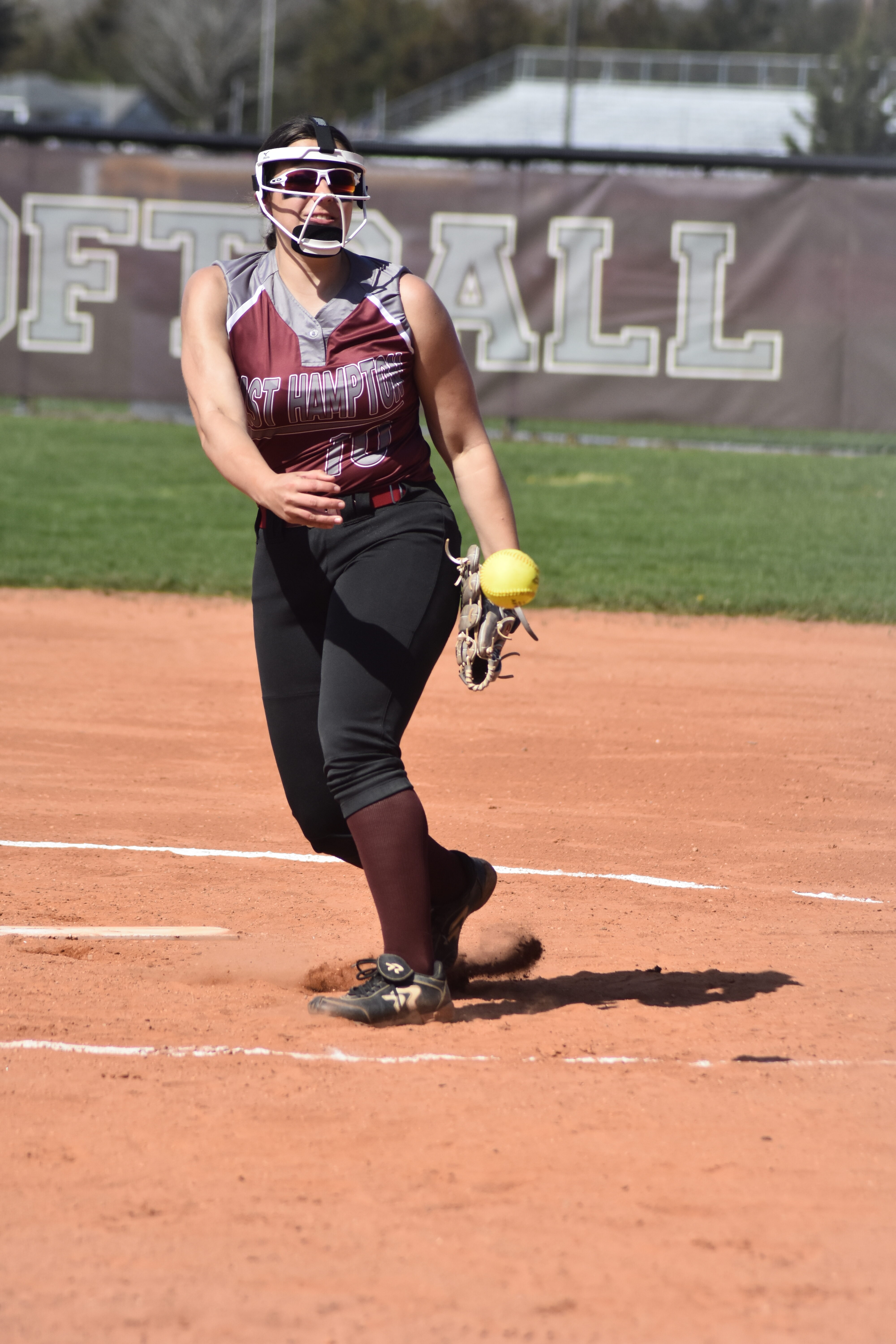 East Hampton junior pitcher Katie Kuneth.   DREW BUDD