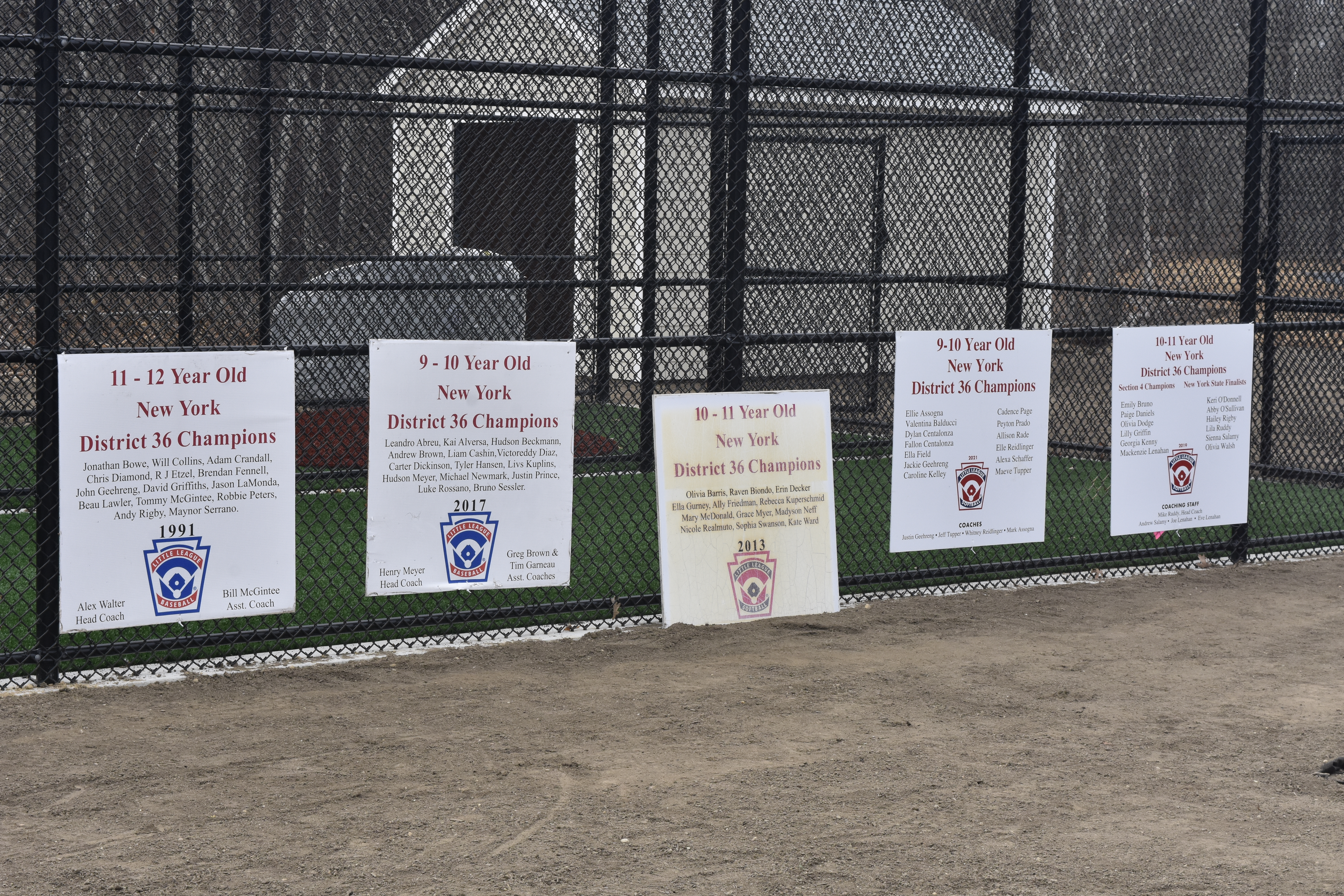 East Hampton Little League District 36 Championships sign that will be put up in the coming days.   DREW BUDD