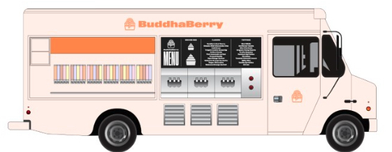 Sag Harbor-based BuddhaBerry is launching the BuddhaBerry on Wheels dessert truck. COURTESY BUDDHABERRY
