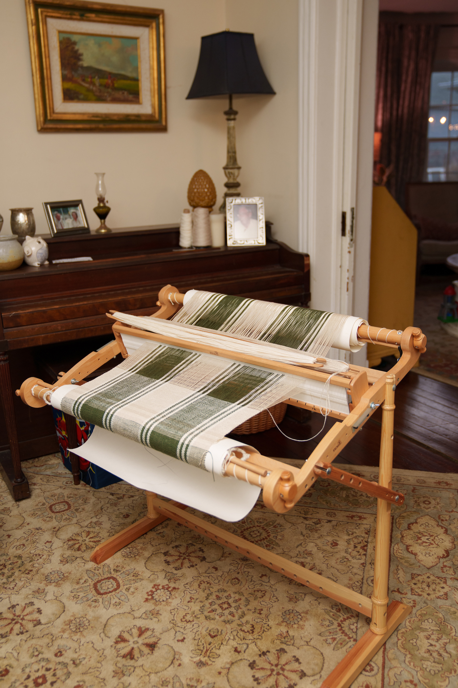 Loom weaving is another aspect of homesteading that Liz Sanicola has dived into.
