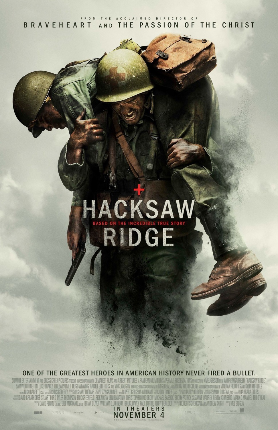 Poster for the 2016 film “Hacksaw Ridge” co-written  by Robert Schenkkan.