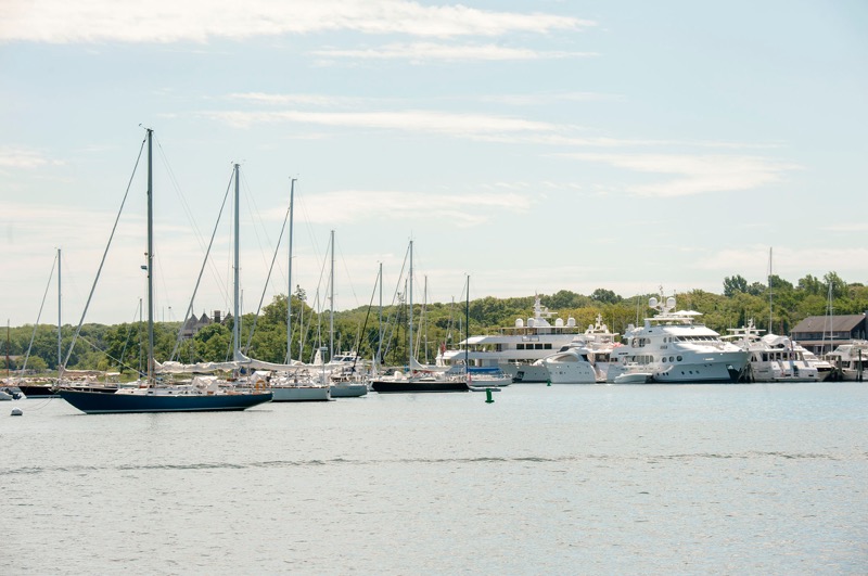 Some of the sailboats and yachts in Sag Harbor during the summer of 2016. 