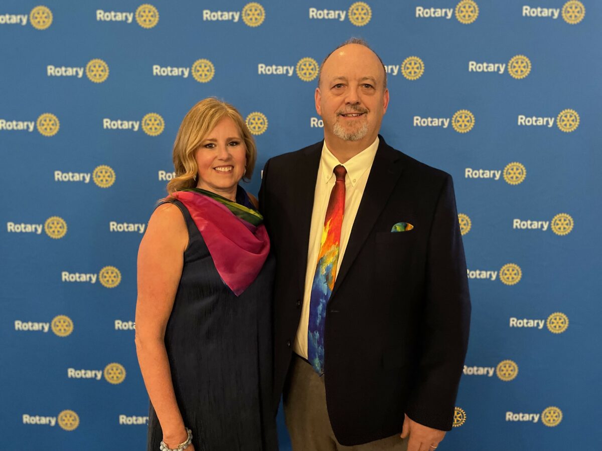 Tom Crowley and his wife, Julie. Crowley was named the incoming Rotary district governor.