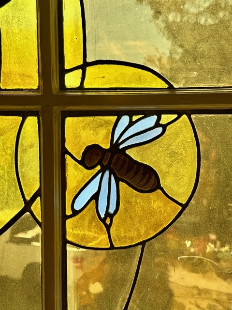 A detail of a stained glass window at Temple Adas Israel. RIVALYN ZWEIG PHOTOGRAPHY