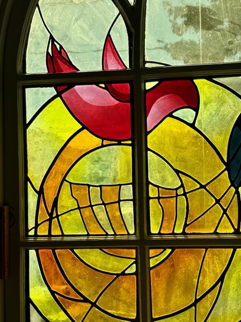 A detail of a stained glass window at Temple Adas Israel. RIVALYN ZWEIG PHOTOGRAPHY