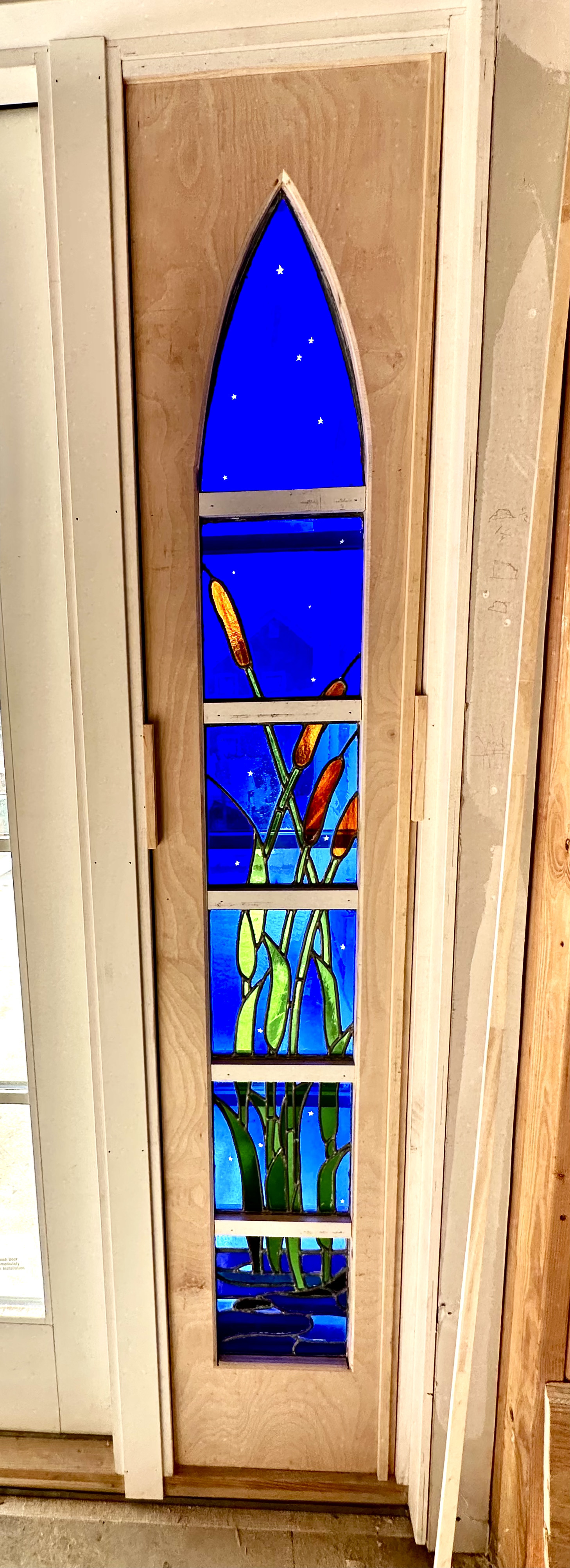 A stained glass window at Temple Adas Israel. RIVALYN ZWEIG PHOTOGRAPHY