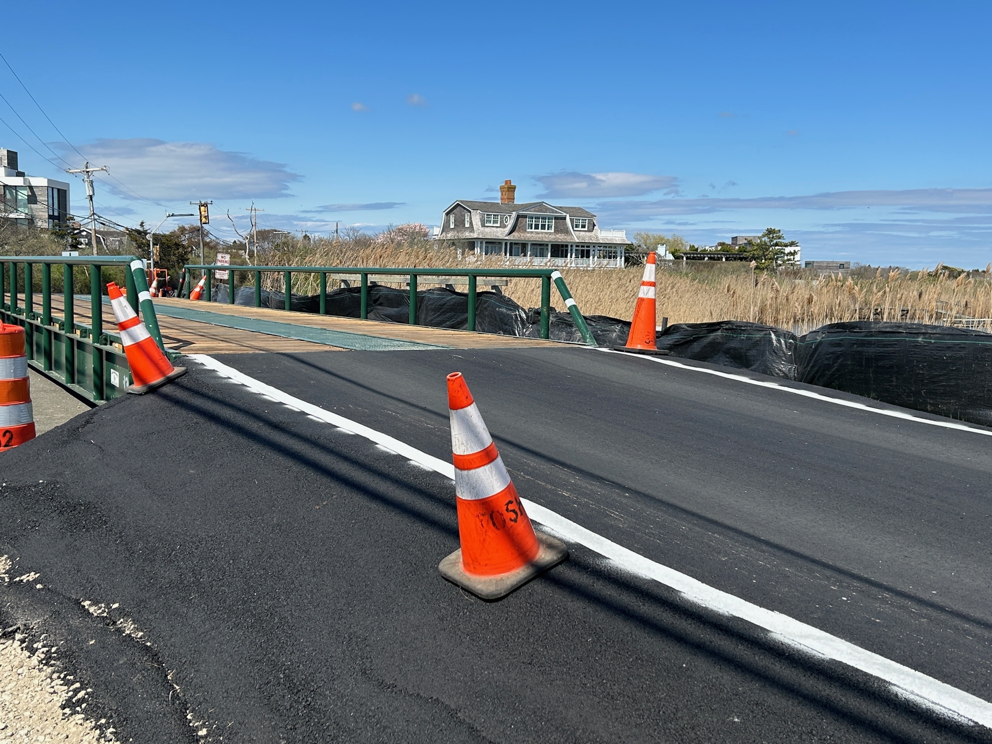 It's just one lane, but the temporary prefab bridge on JObs Lane in Bridgehampton saved the Town Highway Department thousands, if not millions of dollars.    KITTY MERRILL