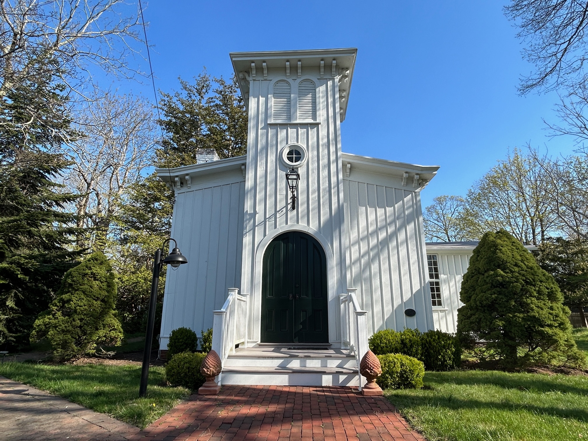 The Remsenburg Academy, located on South Country Road, was constructed in the early 1860s as a select intermediate school for young gentlemen.   KITTY MERRILL