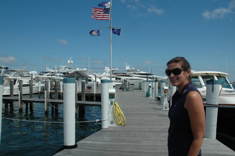 Kristen Conlin is the head dockmaster at the Sag Harbor Yacht Club. 