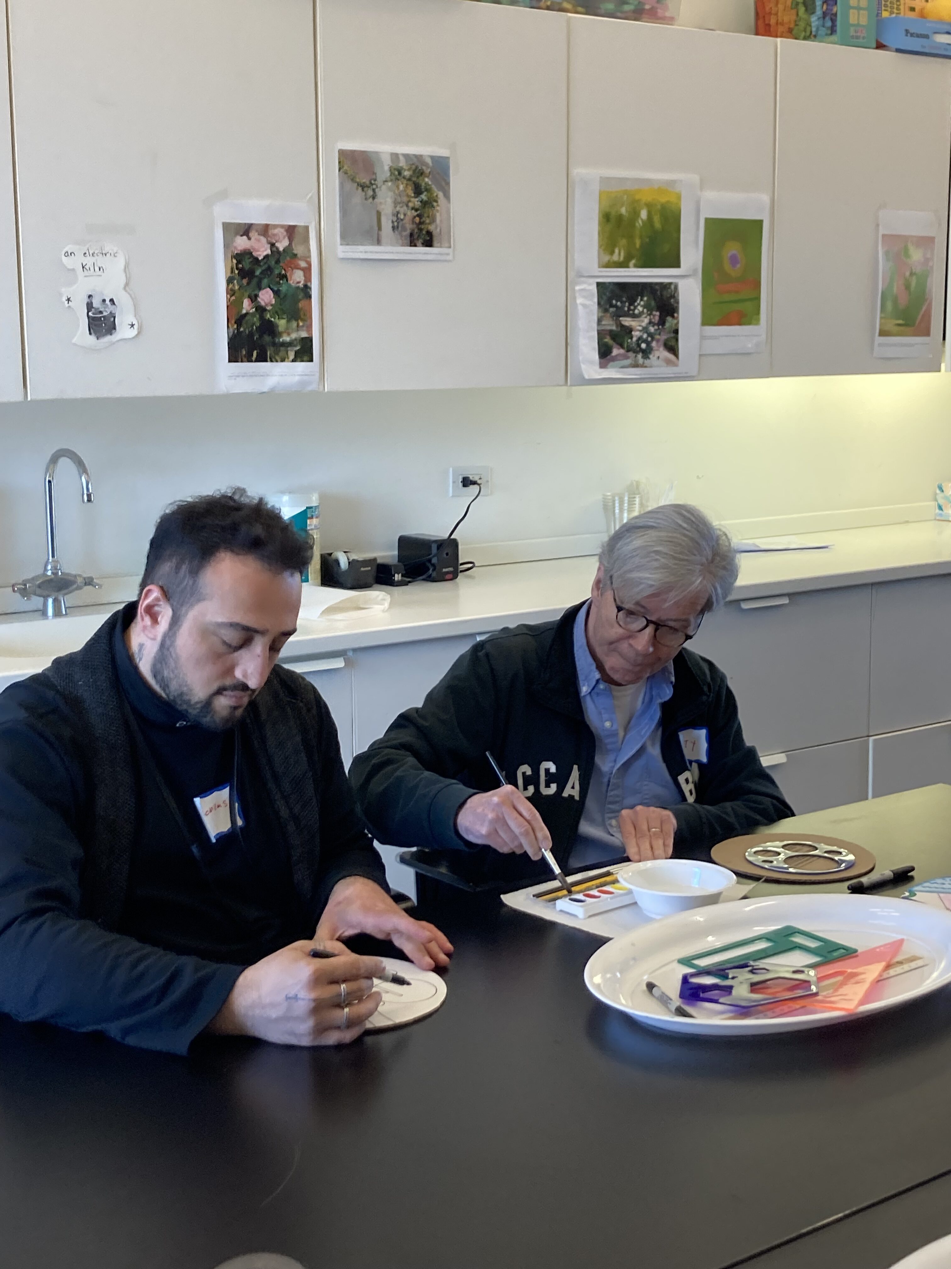 Scenes from a recent Paint at the Parrish class, an arts program designed specifically for individuals with Parkinson's Disease and their care partners. COURTESY CENTER FOR PARKINSON'S DISEASE, STONY BROOK, SOUTHAMPTON HOSPITAL