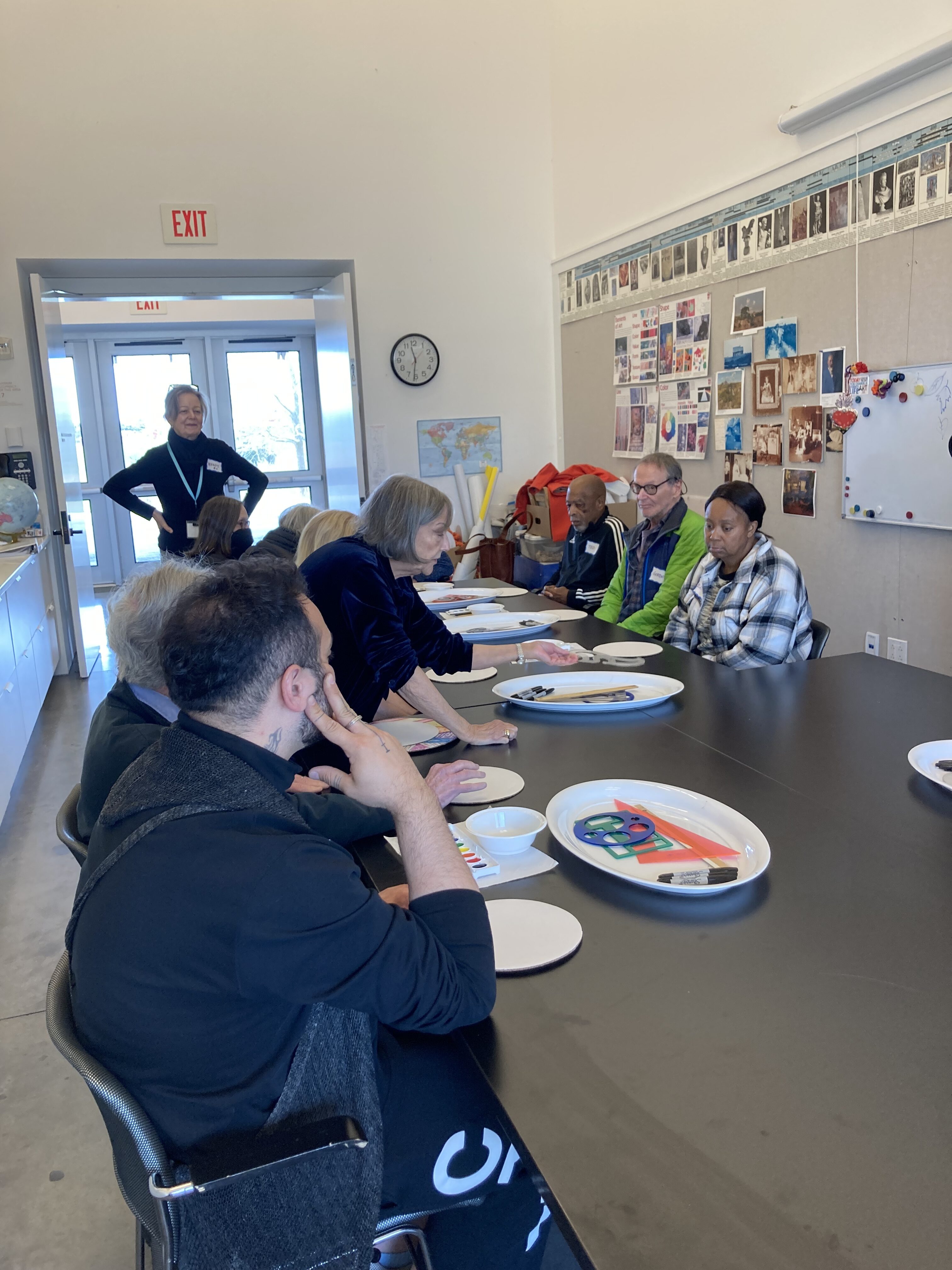 Scenes from a recent Paint at the Parrish class, an arts program designed specifically for individuals with Parkinson's Disease and their care partners. COURTESY CENTER FOR PARKINSON'S DISEASE, STONY BROOK, SOUTHAMPTON HOSPITAL