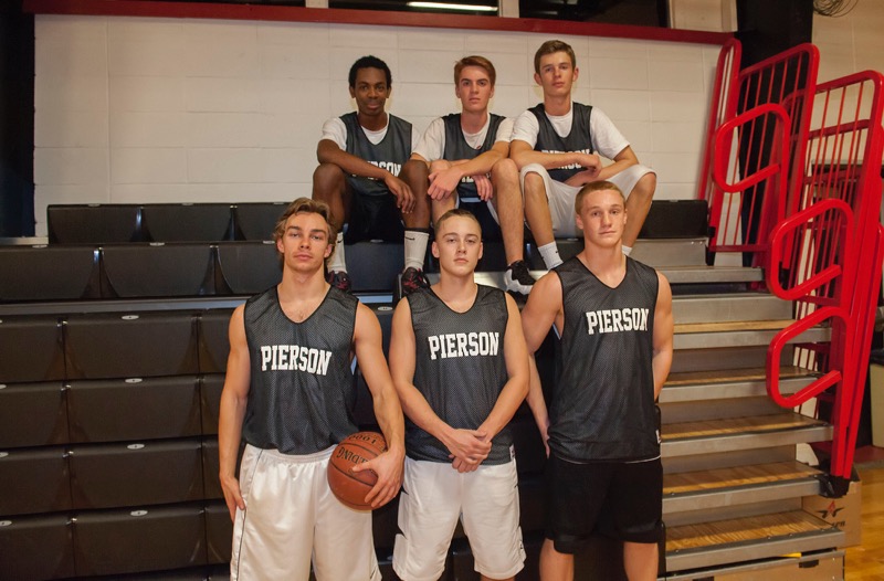 The Pierson Whalers practiced in the gymnasium on Friday