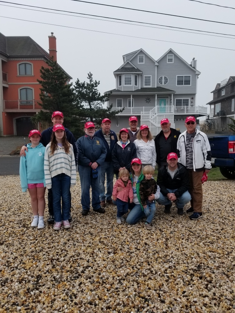 Veterans of Foreign Wars Post 5350 Westhampton Beac  partnered with the Moriches Bay Project and other volunteers to clean up the beach and surrounding area at the western end of Dune Road on Sunday. COURTESY WILLIAM HUGHES