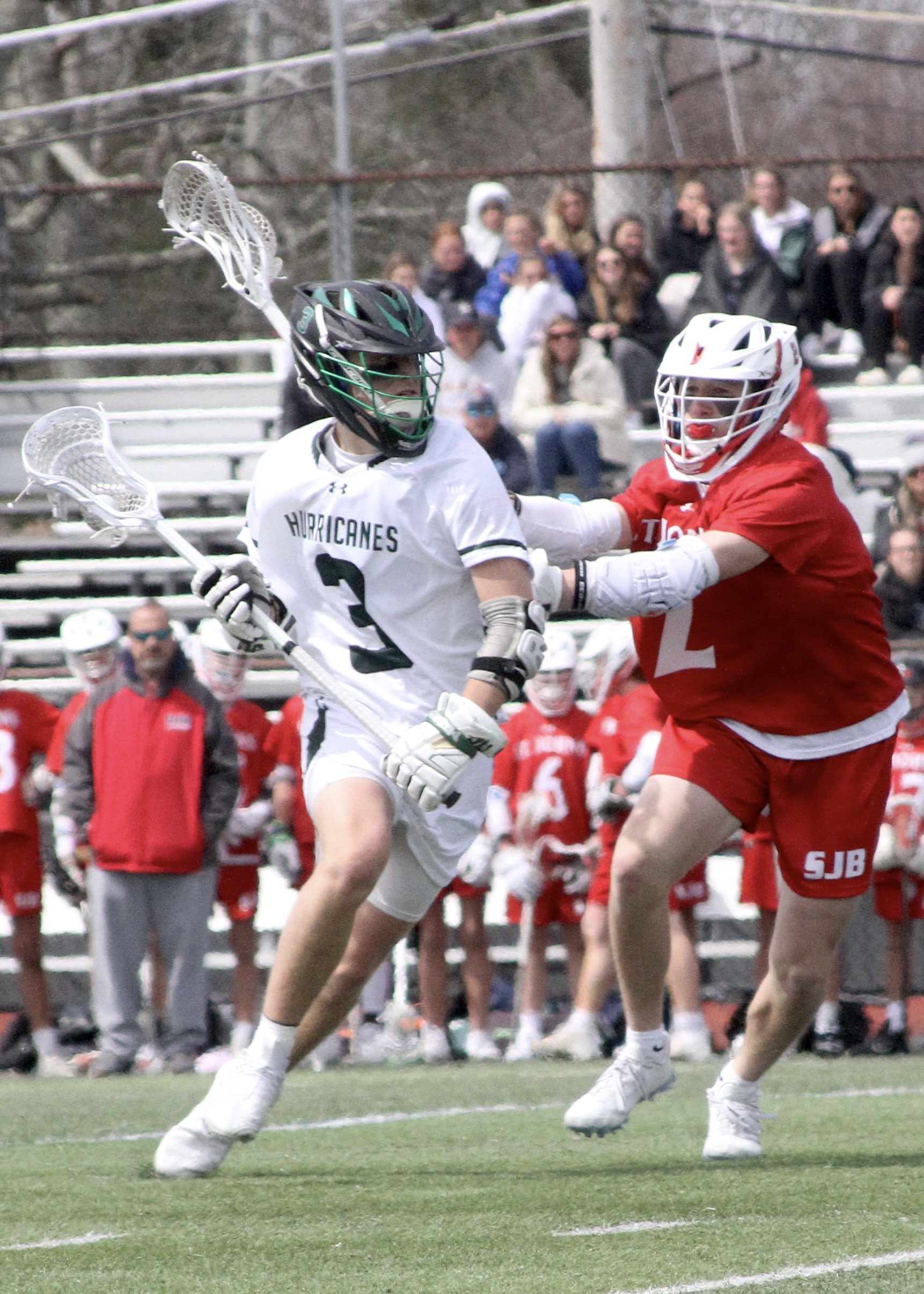 Senior midfielder Chance Bridle looks for a cut toward the cage. DESIRÉE KEEGAN