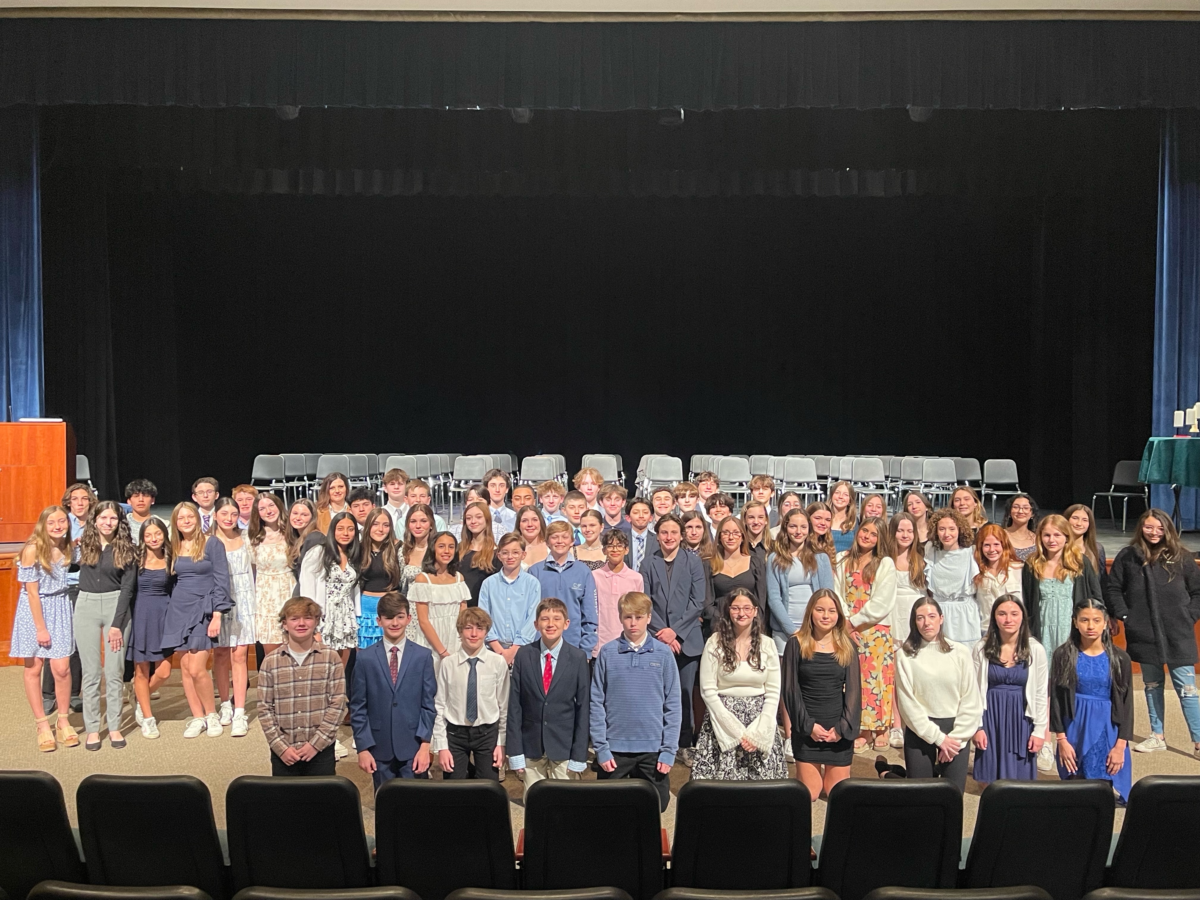 Westhampton Beach Middle School is proud to announce that 73 students have been named as National Junior Honor Society members. COURTESY WESTHAMPTON BEACH SCHOOL DISTRICT