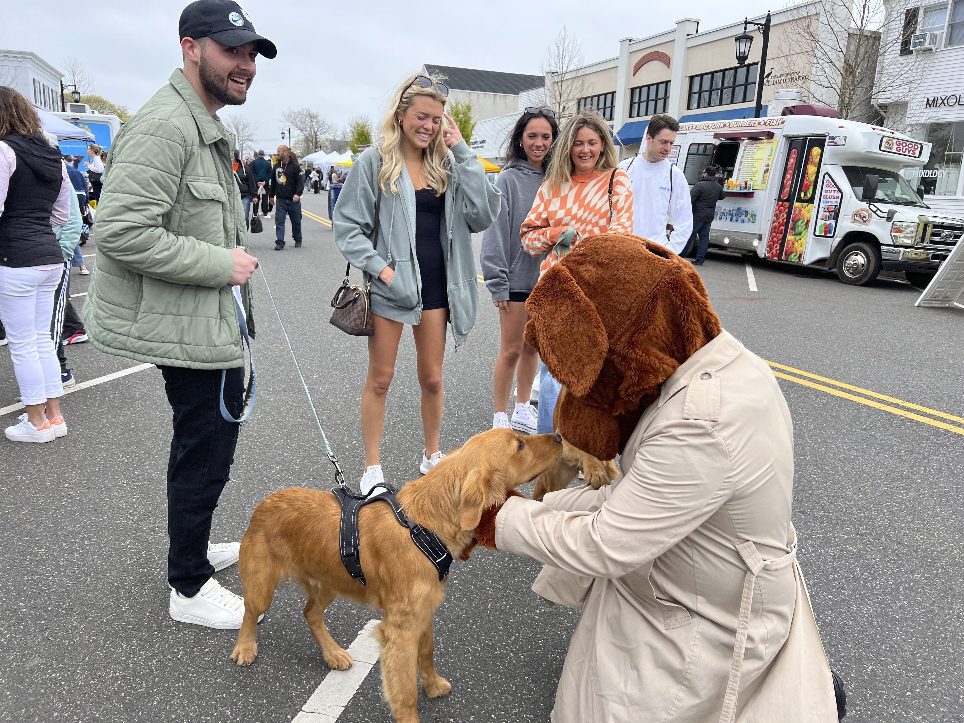 McGruff the Crime Dog meets a fellow canine during the Westhampton Beach Chamber of Commerce 