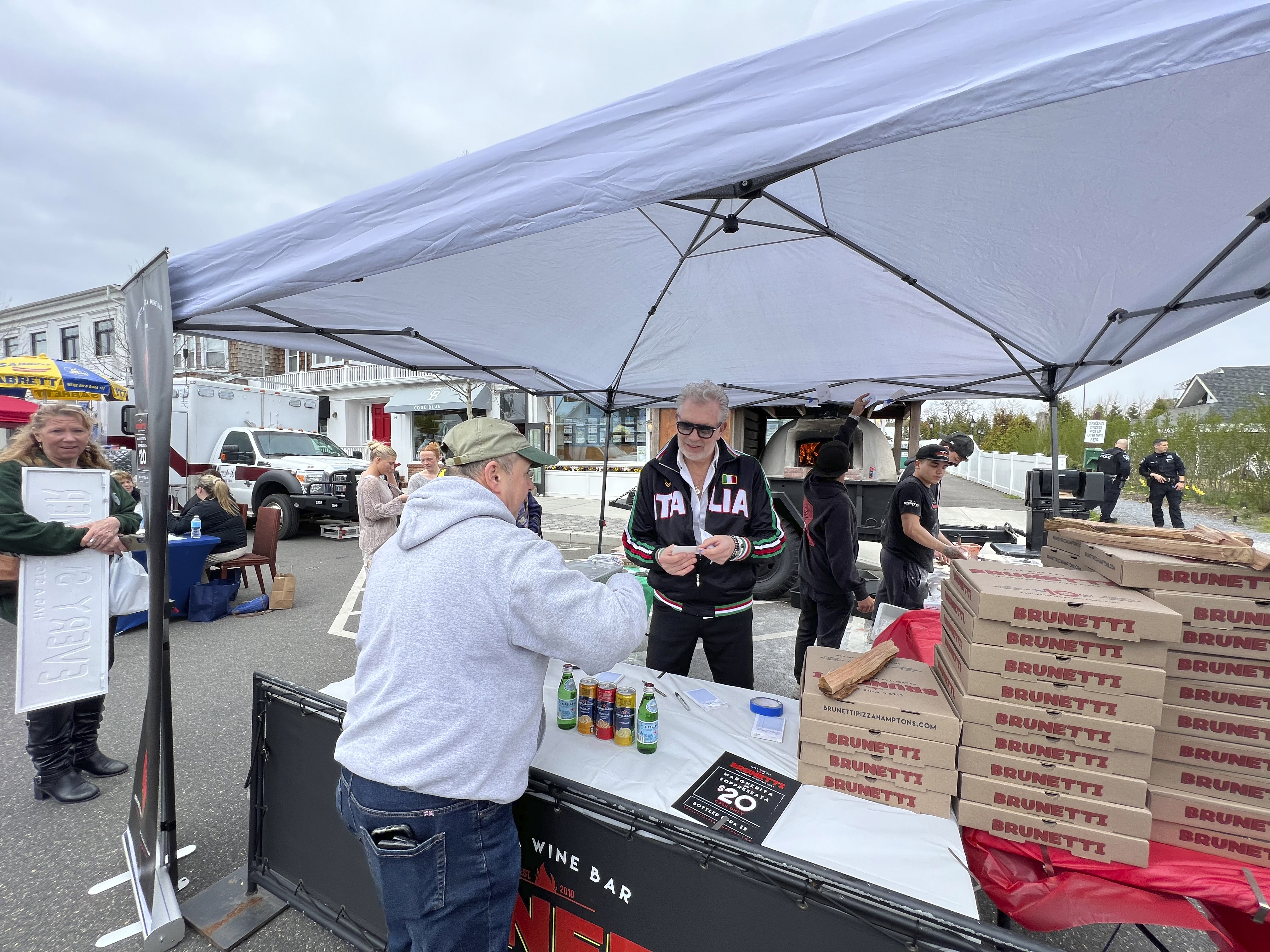 Michael Brunetti of Brunetti Pizza at the Westhampton Beach Chamber of Commerce 