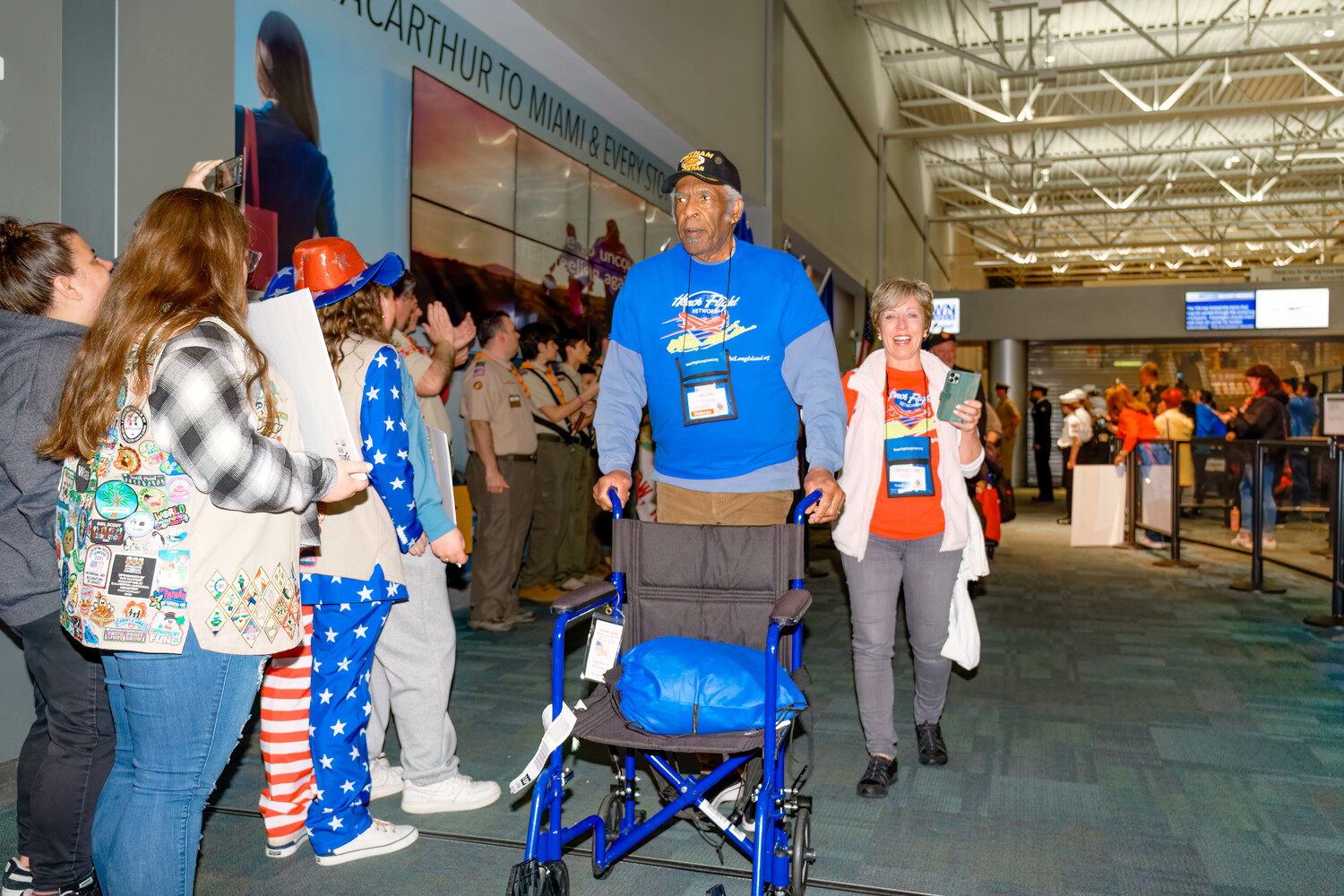 North Sea resident and Vietnam veteran Alvin Woods in Washington DC on April 29 as part of Honor Flight Long Island.