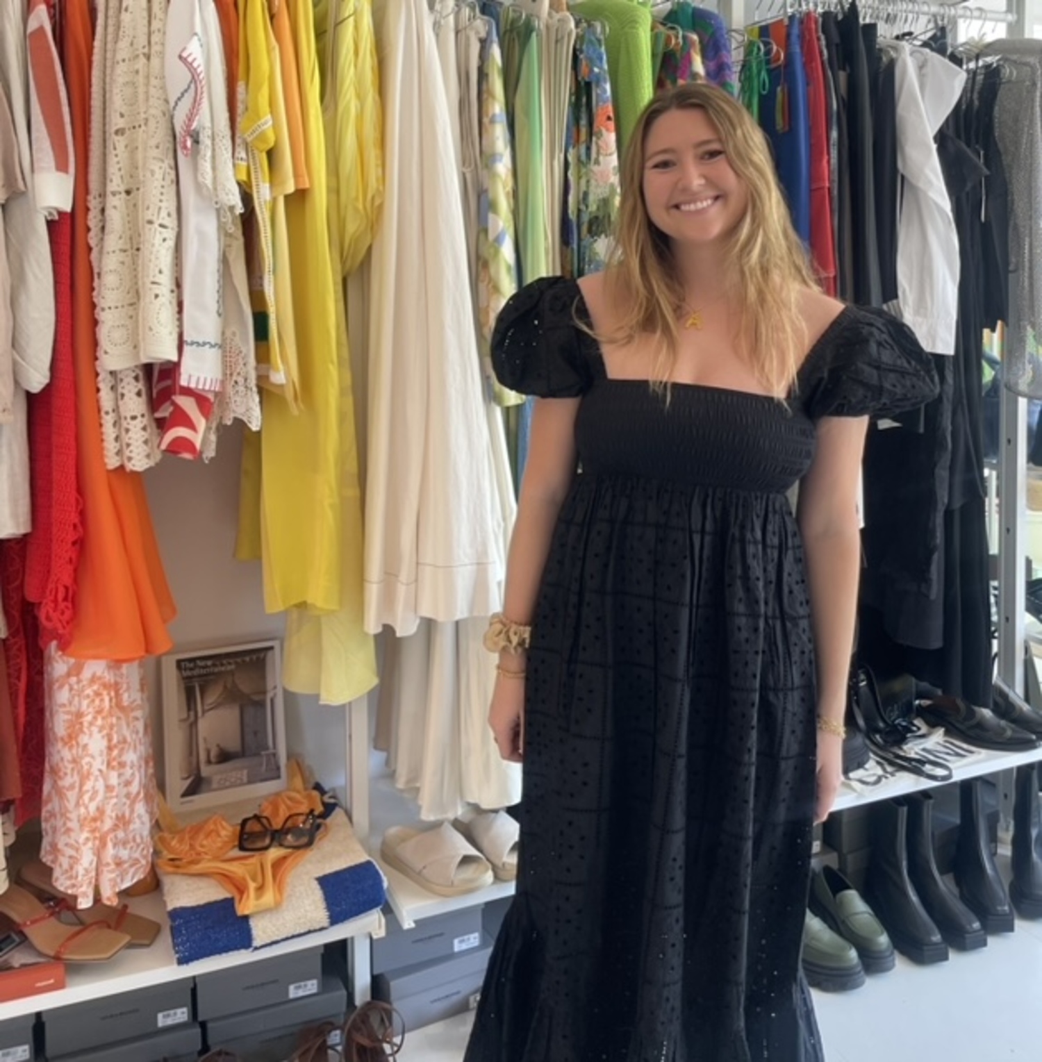 Annabel DeGroot at her new boutique in Sag Harbor.