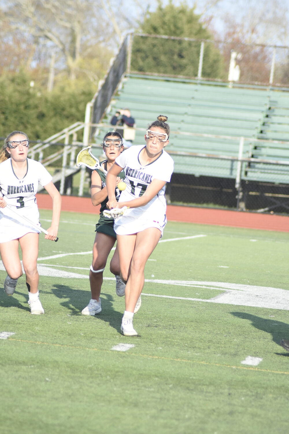 Sophomore midfielder Reese King secures another draw for Westhampton Beach. DREW BUDD