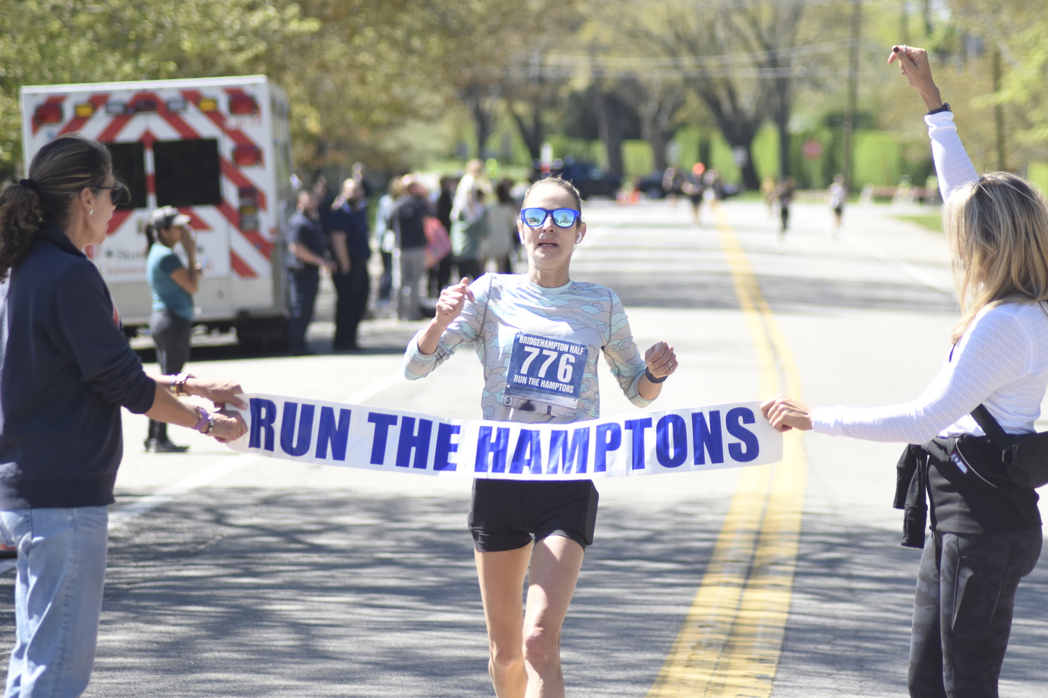 Laura Heintz of New York City was this year's female champion of the Bridgehampton Half Marathon. Heintz was female champion last time she ran the race in 2019 as well.   DREW BUDD