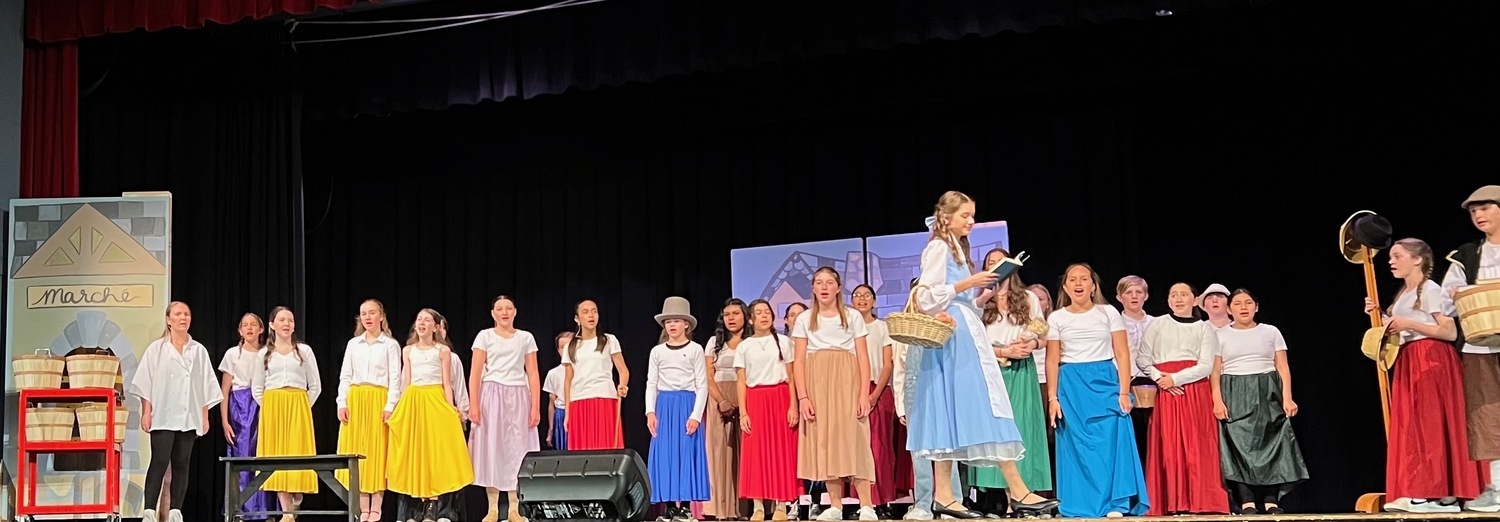 Alessa Picco, as Belle, in the Springs School production of “Beauty and the Beast,” performed last Thursday at East Hampton High School. COURTESY CORINNE KELLY