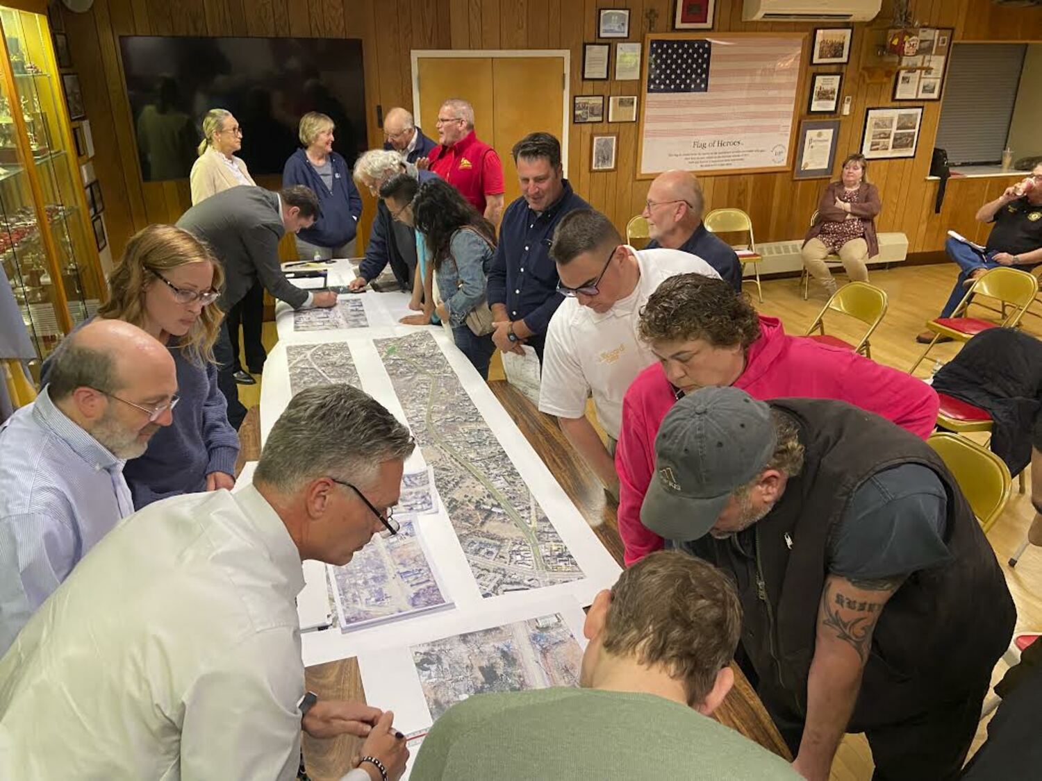 County officials recently met with business owners and emergency responders to gather feedback about proposed improvements to North Sea Road.    COURTESY SUFFOLK COUNTY LEGISLATOR BRIDGET FLEMING