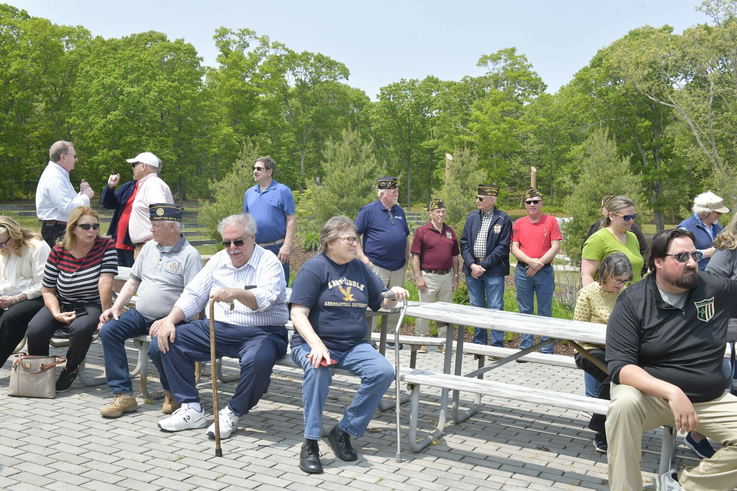 Veterans and civilians gathered in Good Ground Park in Hampton Bays on Monday for the unveiling of the 