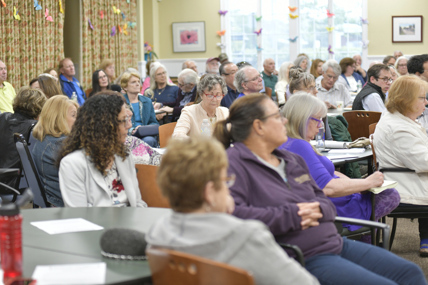 It was standing room only at the Hampton Bays Civic Association meeting on Monday evening.  DANA SHAW