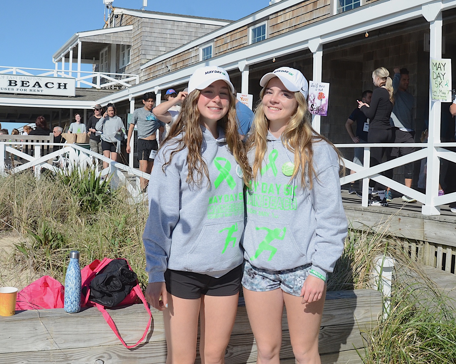 Race creators and organizers Dylan Cashin, left, and Ryleigh O'Donnell at the start of the race.   KYRIL BROMLEY