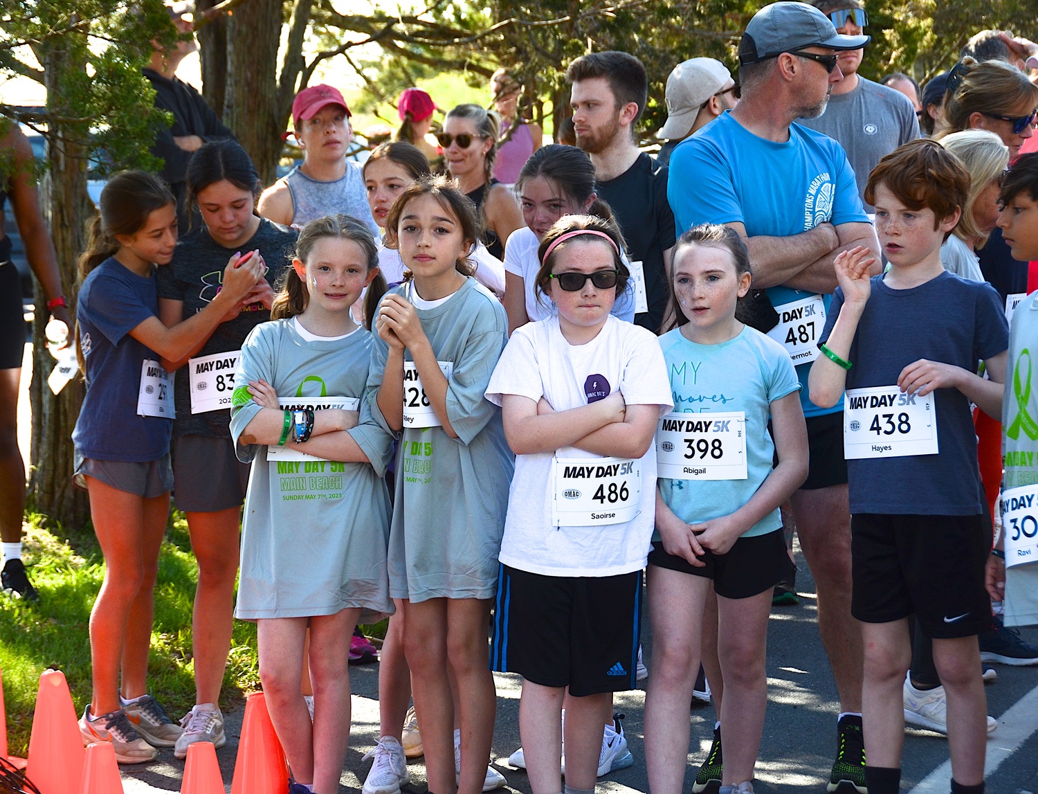 The kids get ready for the May Day 5K.   KYRIL BROMLEY